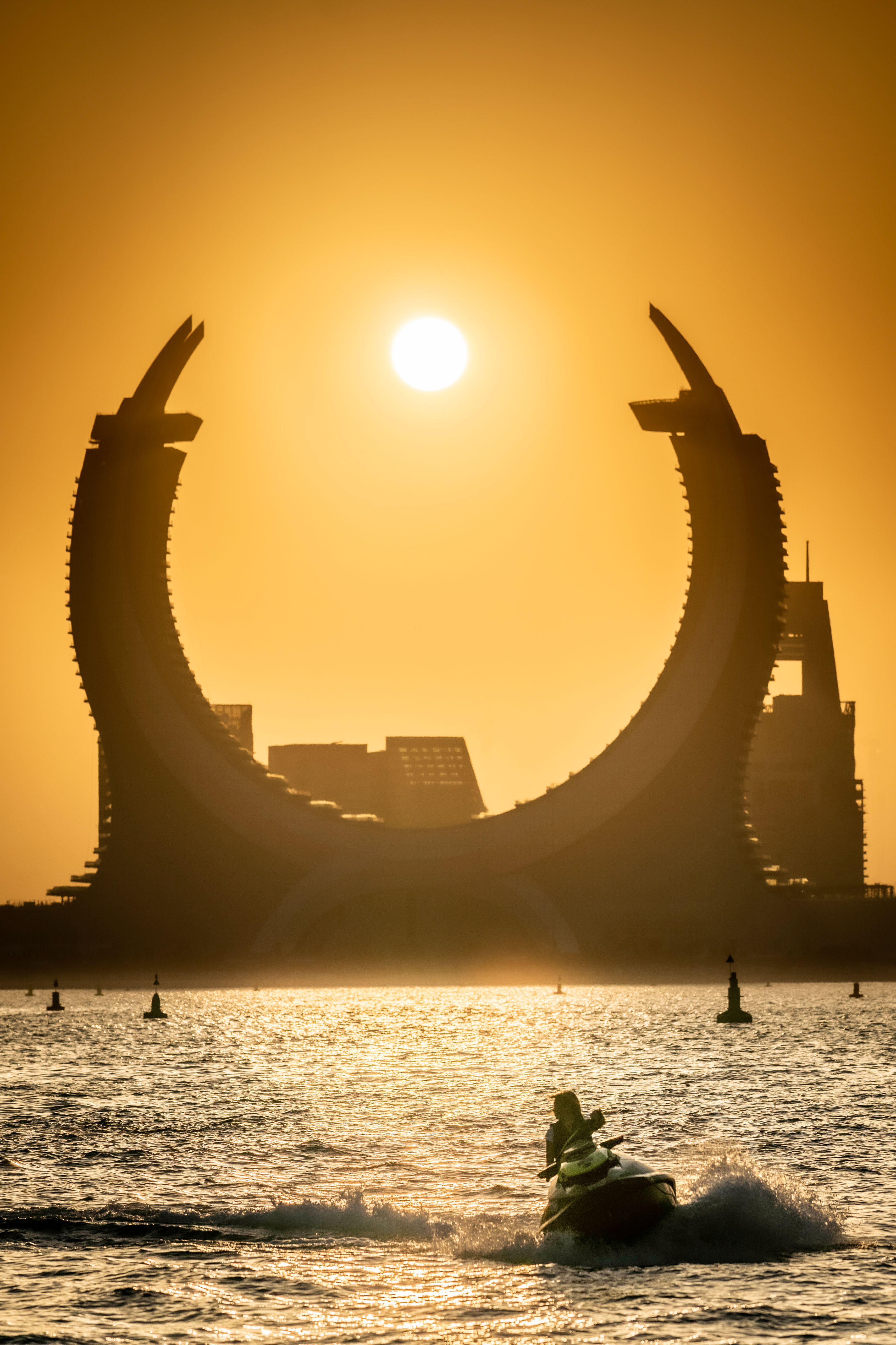 Гидроцикл в марине Лусаил — real photograph of Qatar, AL KHALIDIAH TOURISM private tours